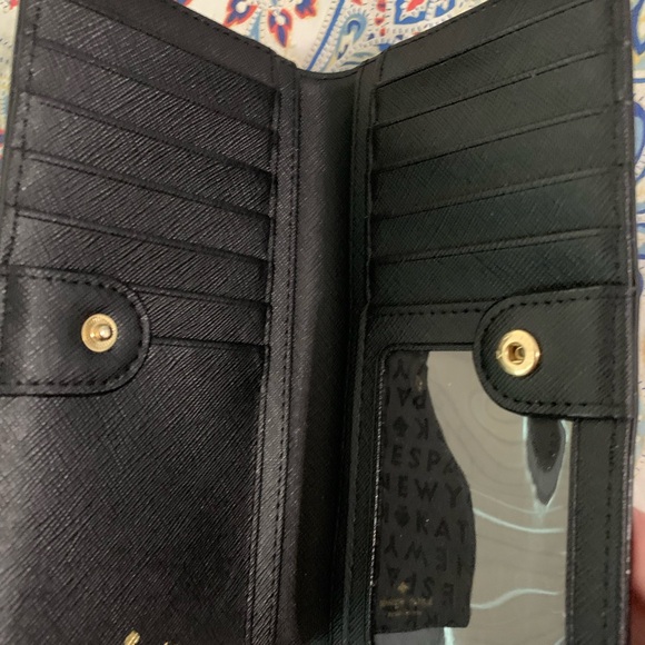 Kate Spade Black and White Striped Bag with Black Wallet - Picture 7 of 7